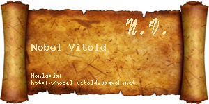 Nobel Vitold névjegykártya